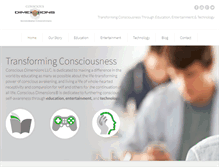Tablet Screenshot of consciousdimensions.com